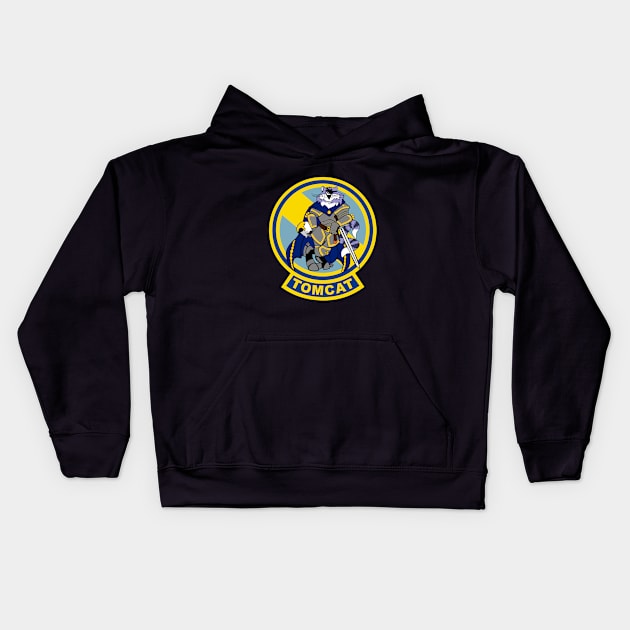 Grumman F-14 Tomcat - Swordsmen Tomcat Kids Hoodie by TomcatGypsy